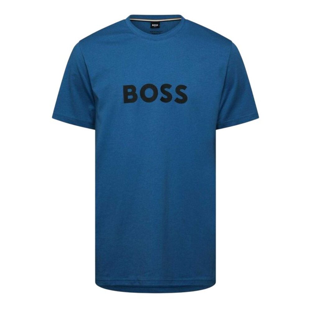Boss Mens Logo Cotton T-Shirt / Bright Blue